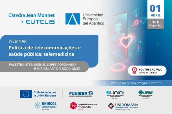 UNIB organiza o webinar "Política de telecomunicações e saúde pública: telemedicina"